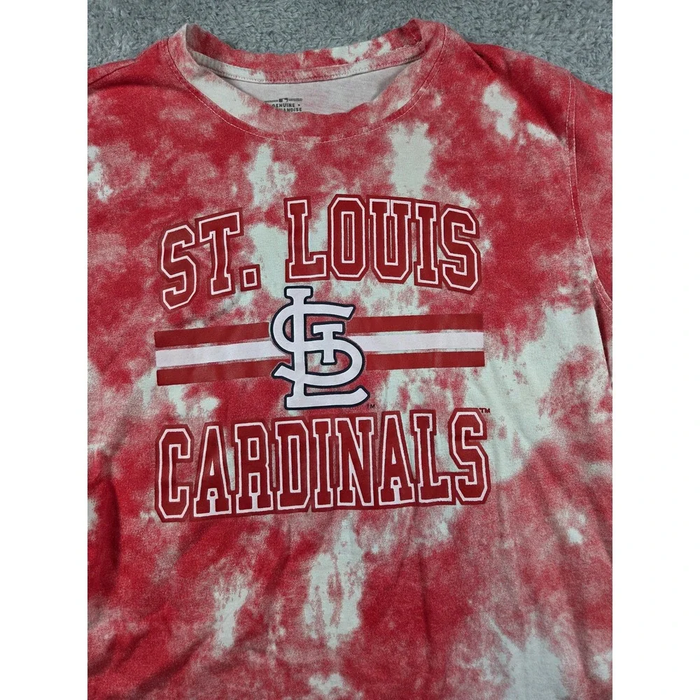 St Louis Cardinals Tie Dye Shirt and‎ Brown Corduroy Shorts Set Mens Medium
